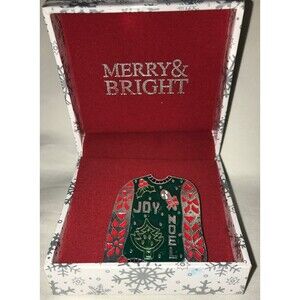 CHRISTMAS HOLIDAY UGLY SWEATER BADGE BROOCH LAPEL PIN ENAMEL TREE CANDYCANE New